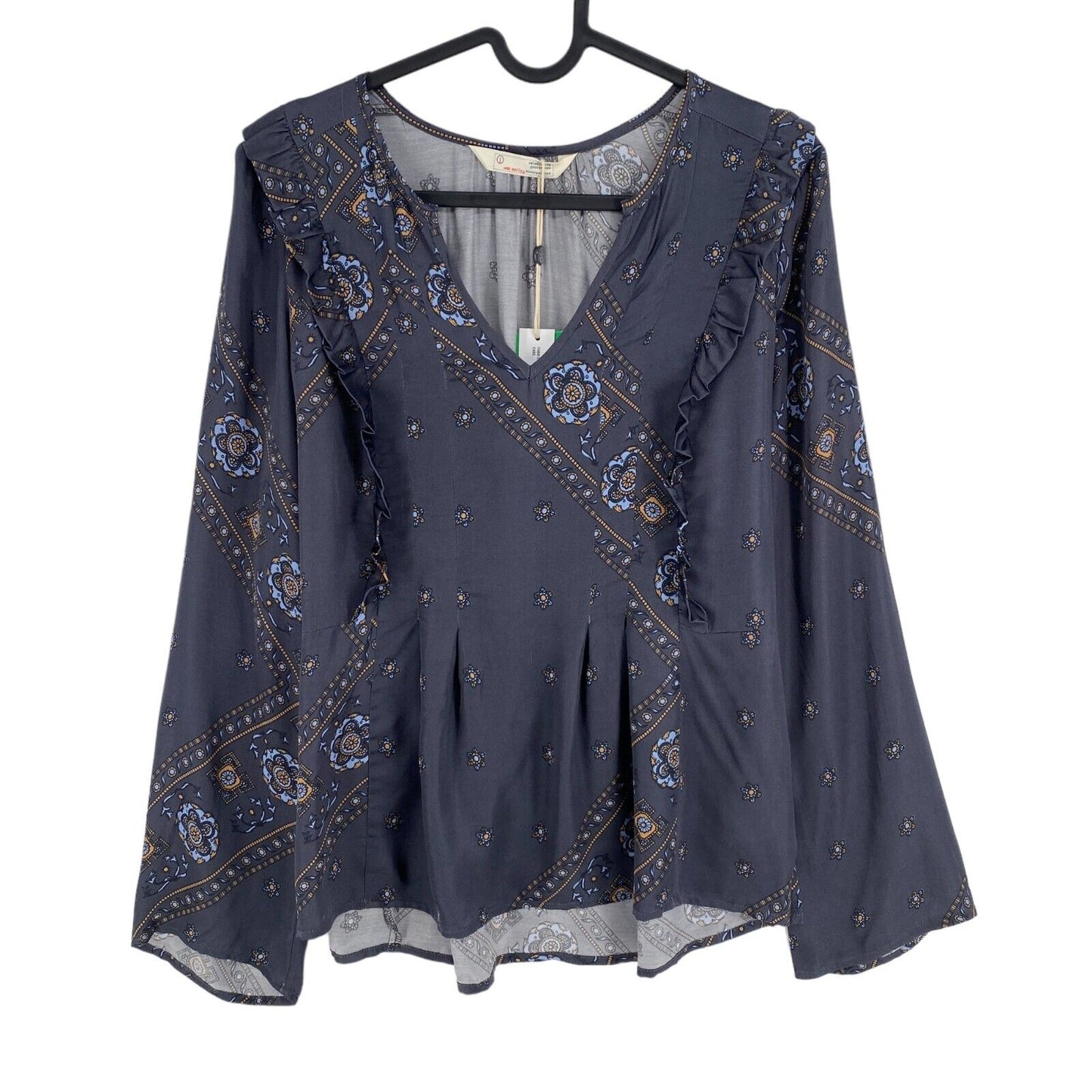 ODD MOLLY Dark Blue Long Sleeve Blouse Size 1 / S