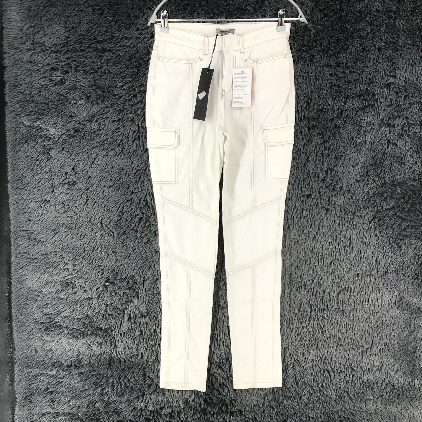 BANDOLERA Femme Crème Blanc Skinny Fit Jeans Taille EU 34 UK 8 W27