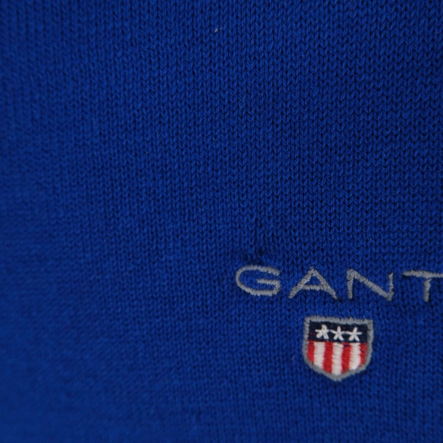 GANT Bleu vif Col en V Pull en coton Taille S