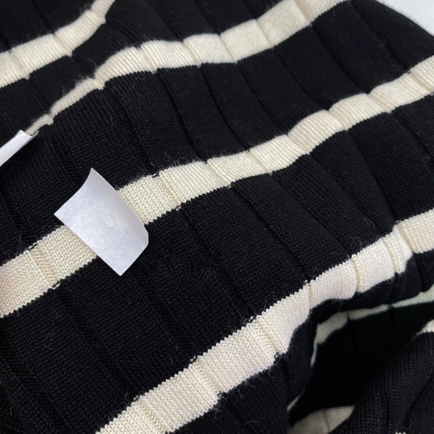 GANT Women Black Breton Stripe Rib Knit A Line Skirt Size XS/S