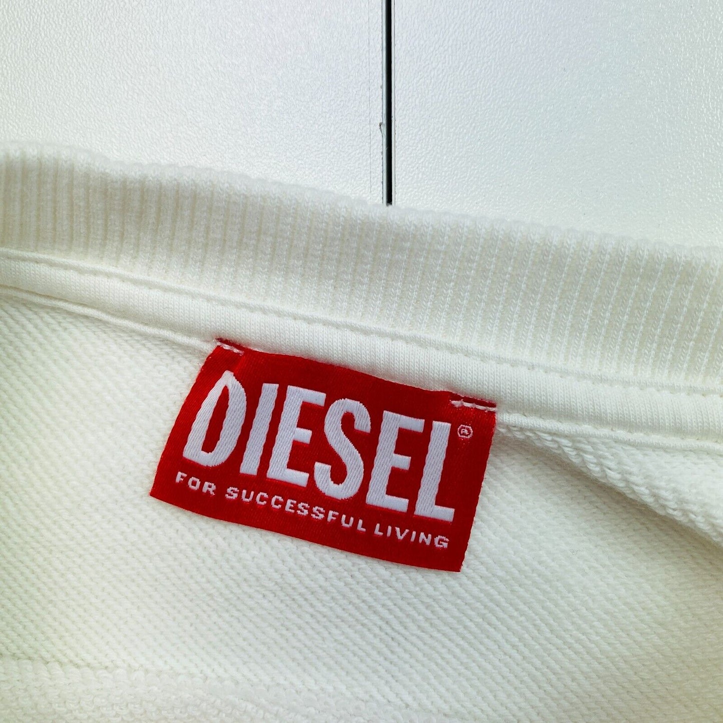 DIESEL Girls White Logo Crew Sweater Size 16 Years