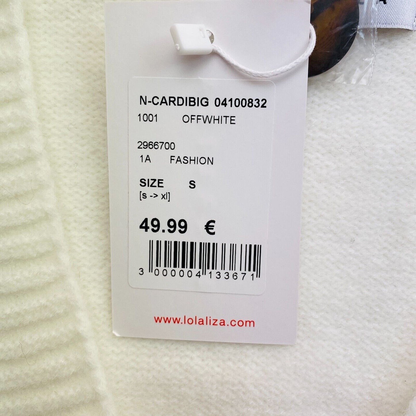 LOLA LIZA Pull cardigan blanc coupe décontractée pour femme Taille S