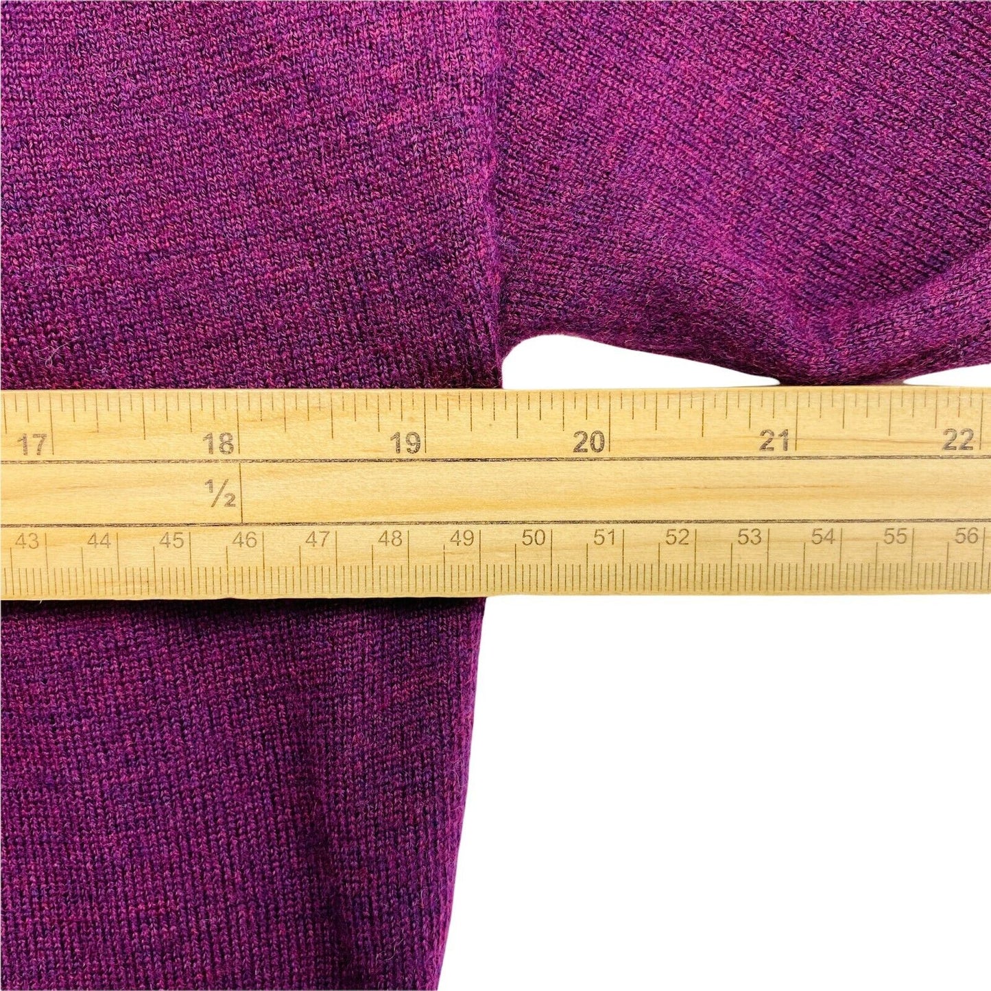 La Martina Purple 100% Wool Sweater Jumper Size M