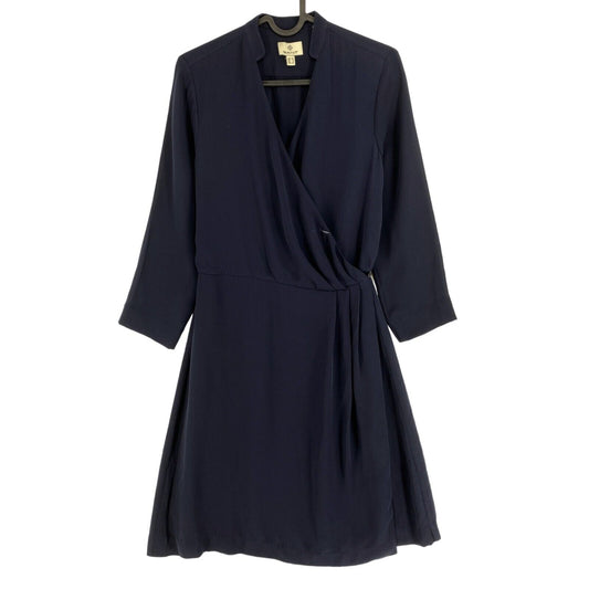 GANT Navy Blue Long Sleeves Wrap Dress Size EU 34 UK 8 US 4