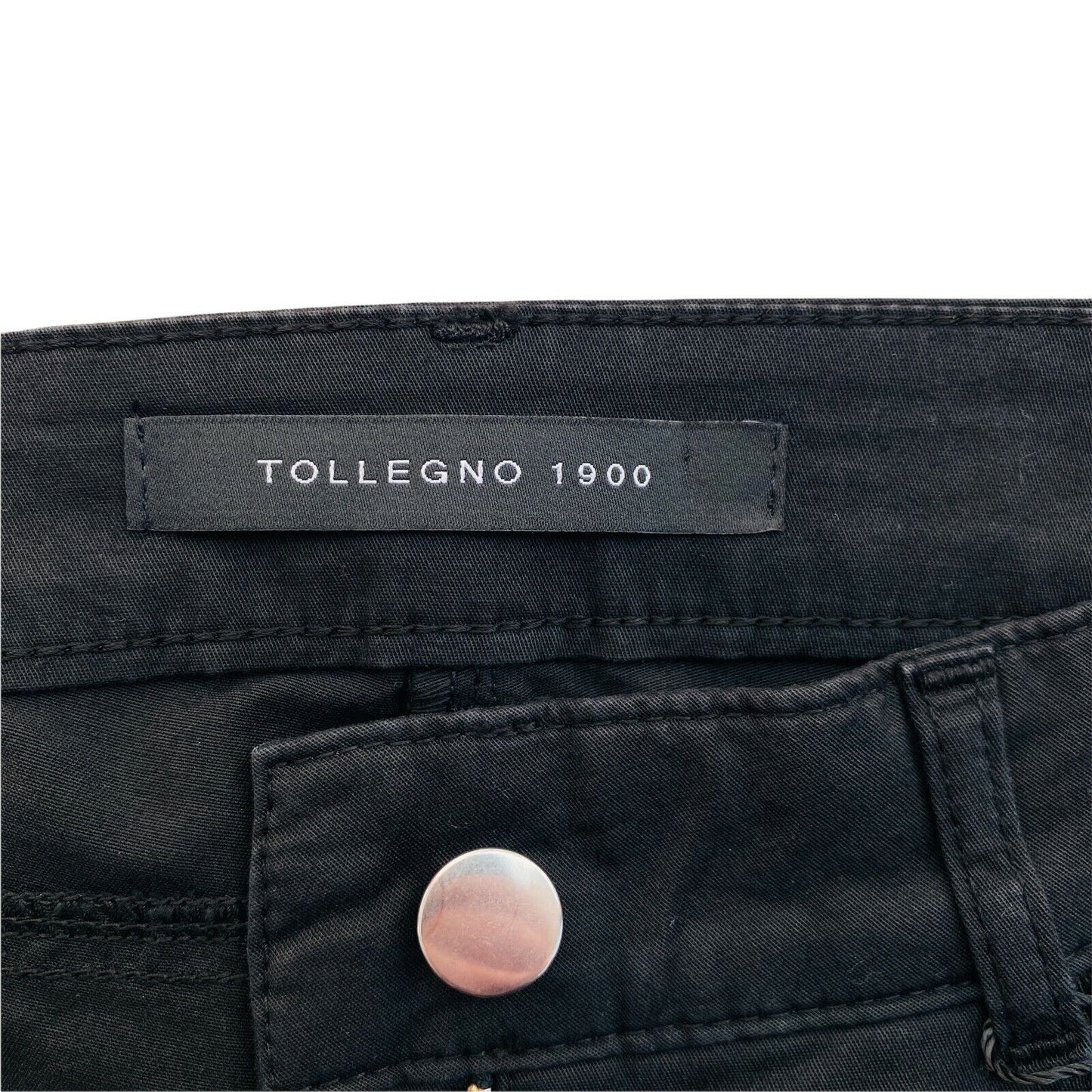 TOLLEGNO 1900 Black Bermuda Short Shorts Size 38 W25