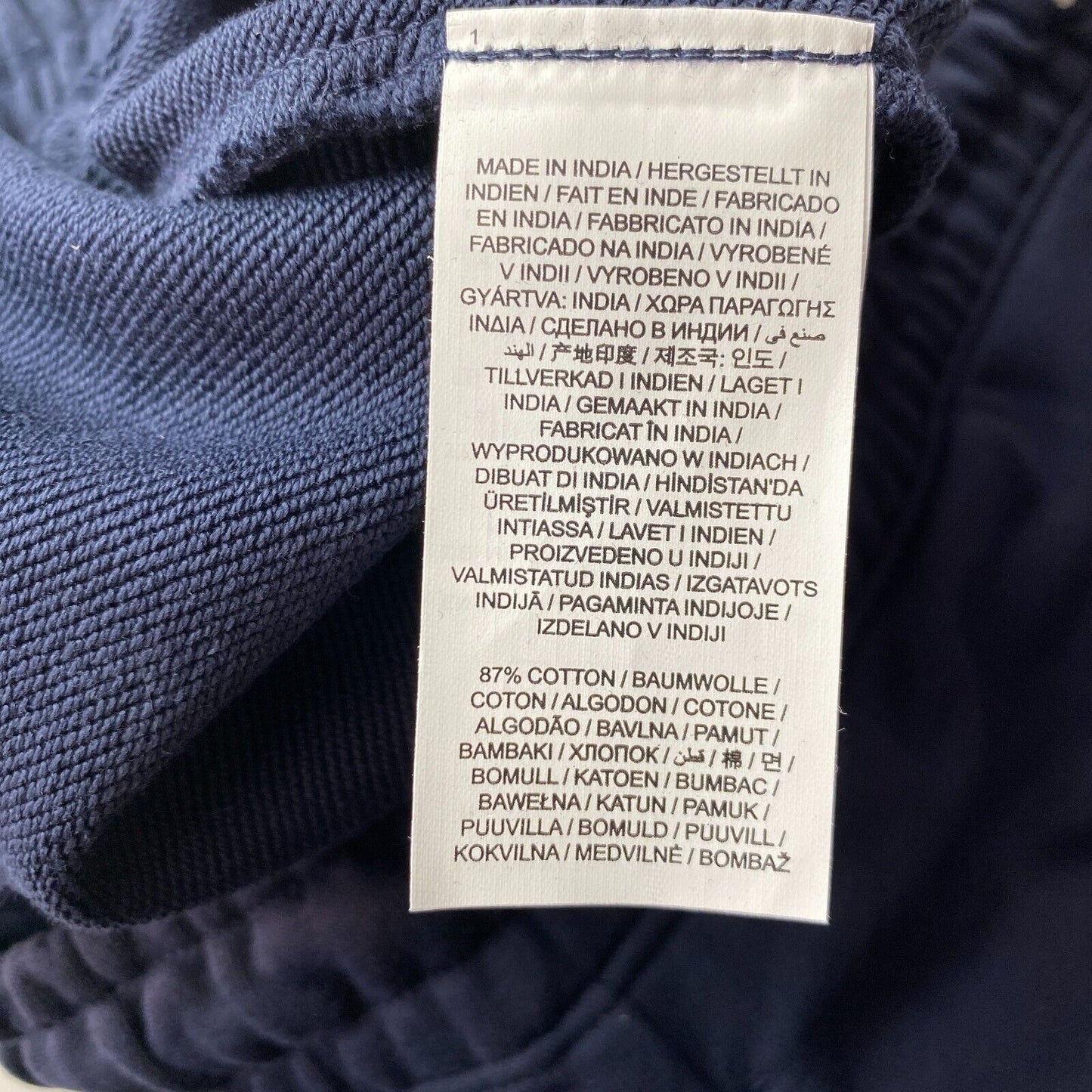 GANT Pantalon de survêtement à revers coupe régulière bleu foncé pour homme taille L