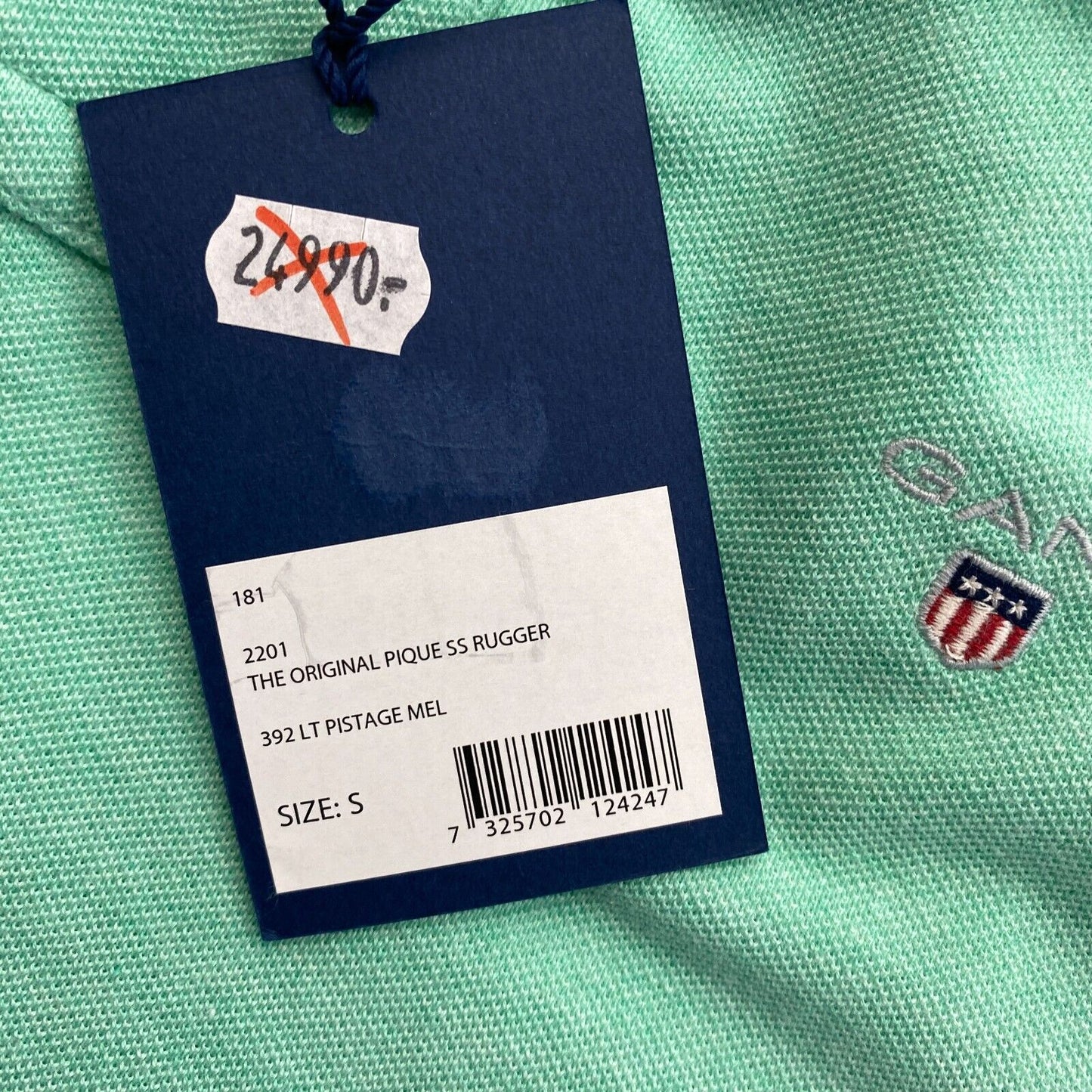 GANT Grünes Original Pique Rugger Poloshirt Größe S