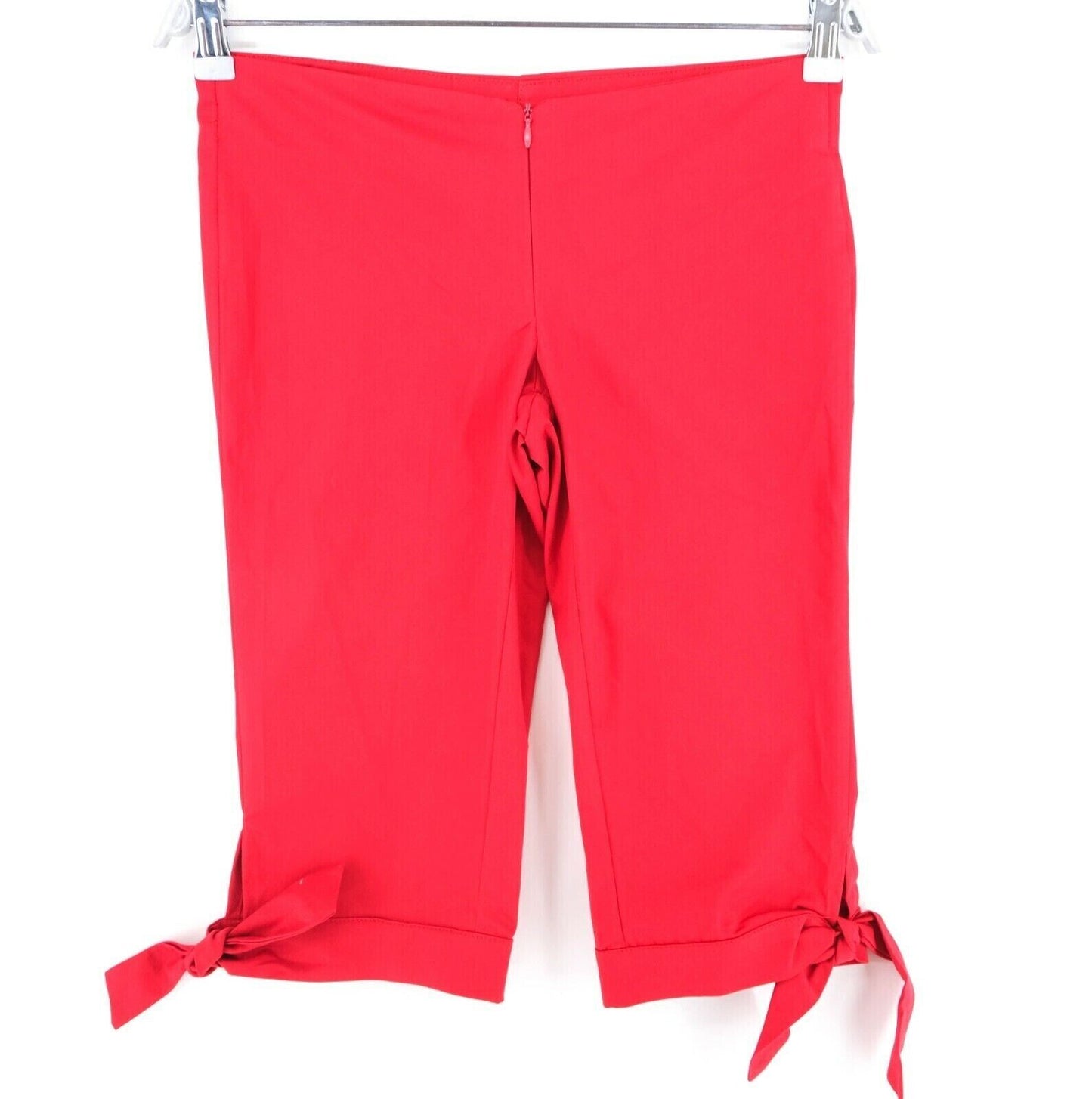 ROSSO DI SERA Red Regular Straight Fit Capri Trousers Size EUR 44