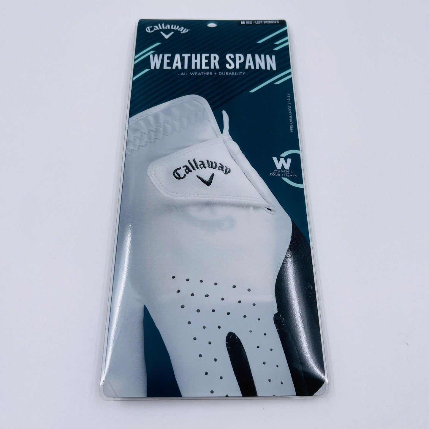 Callaway White Weather Spann Left Women's Glove Size M