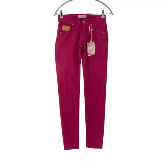 LA MARTINA Women Dark Pink Skinny Fit Jeans Trousers W29