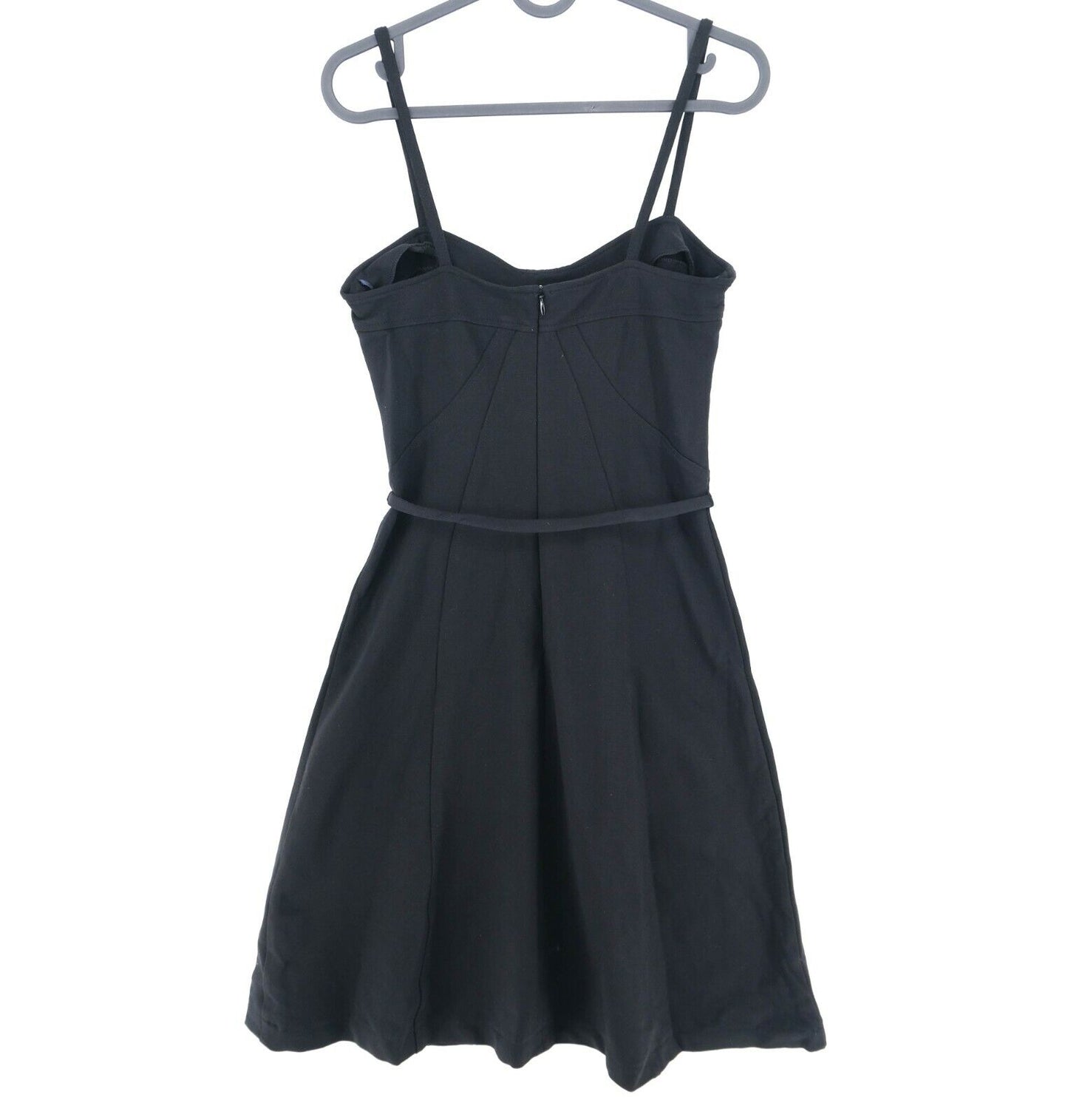 UVP €125 FRENCH CONNECTION Schwarzes Plisseekleid Größe 8 - XS