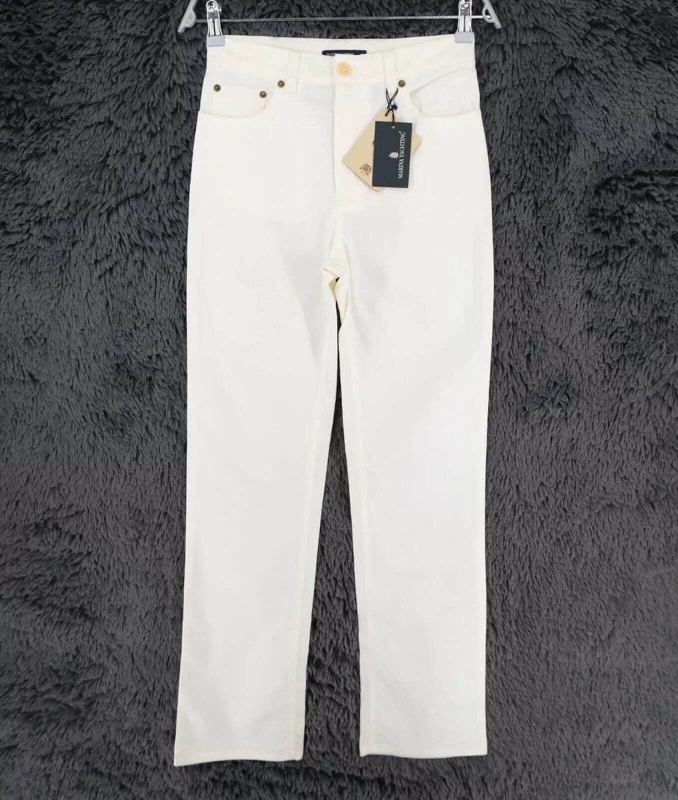 MARINA YACHTING Women White Regular Straight Fit Jeans Size W31