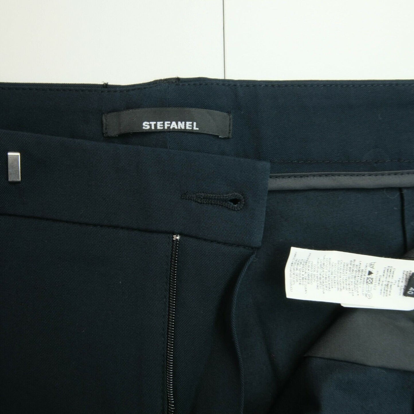 STEFANEL Navy Blue Dress Pants Trousers Size EU 38 40 UK 8 10 US 6 8