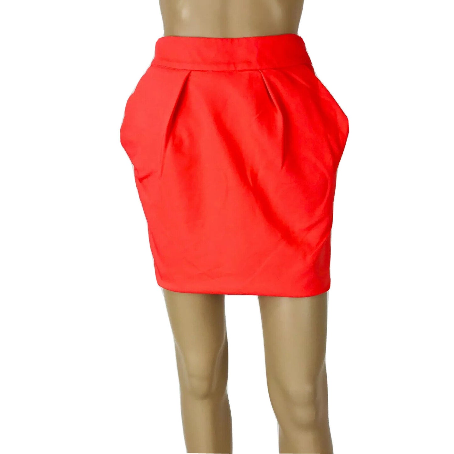 ZARA Basic Women's High Rise Red Mini Skirt Size XS W24