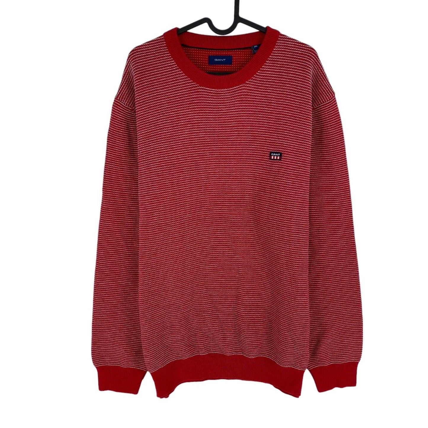 GANT Red Light Texture Crew Neck Sweater Pullover Size 2XL XXL