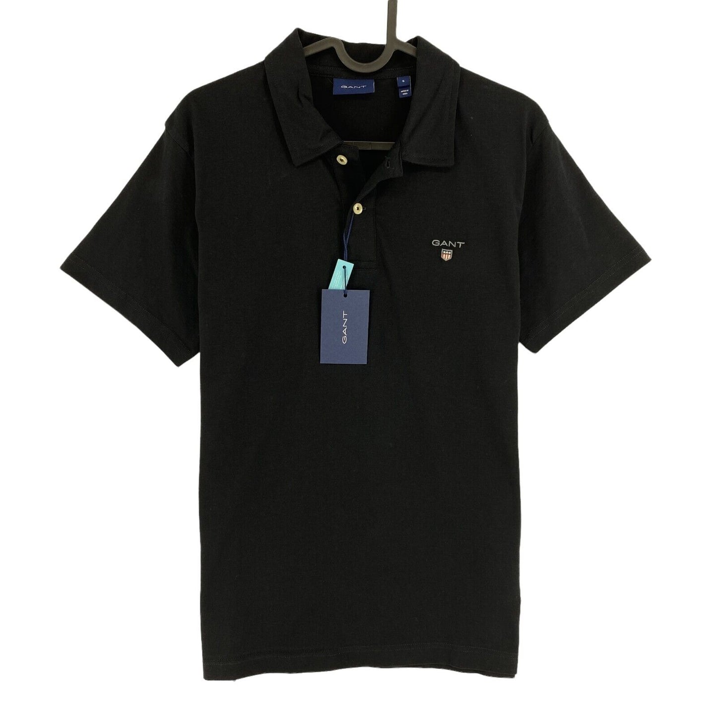 GANT Black Original Jersey Rugger Polo Shirt Size S