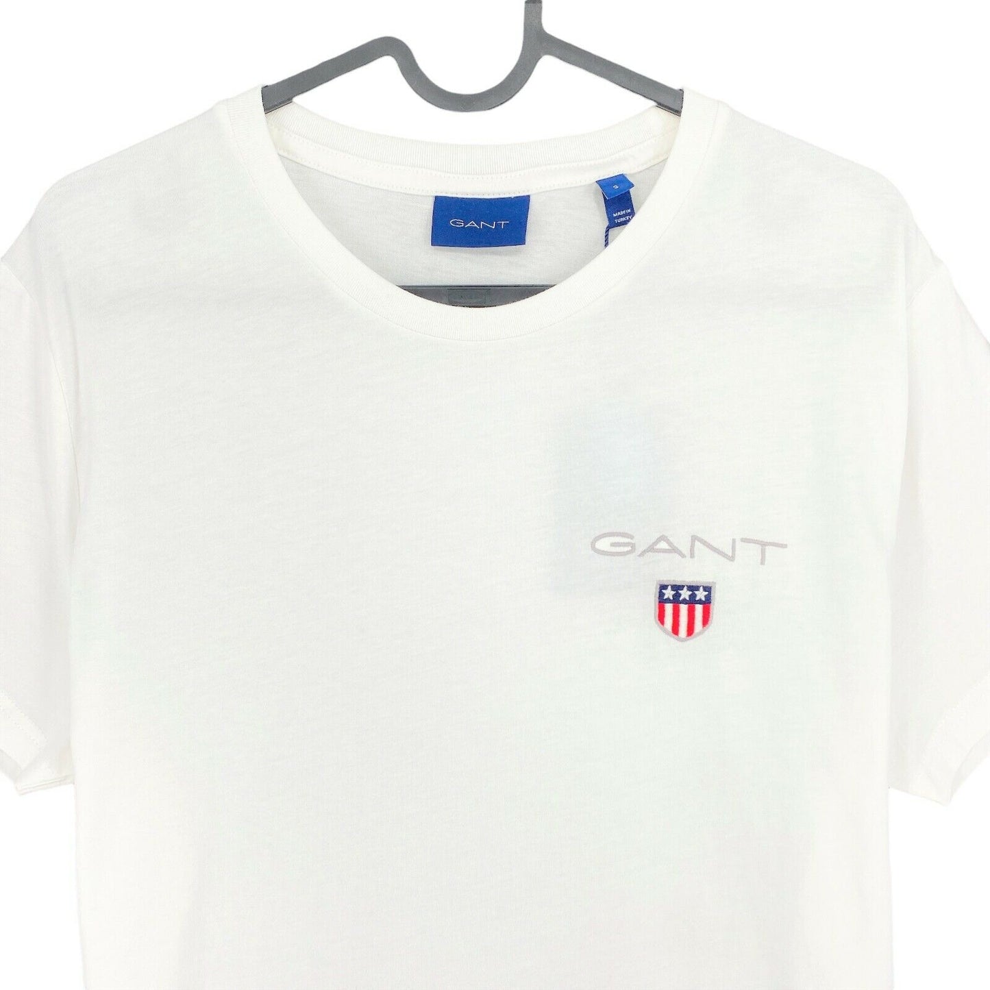 GANT White Medium Shield Crew Neck T Shirt Size S