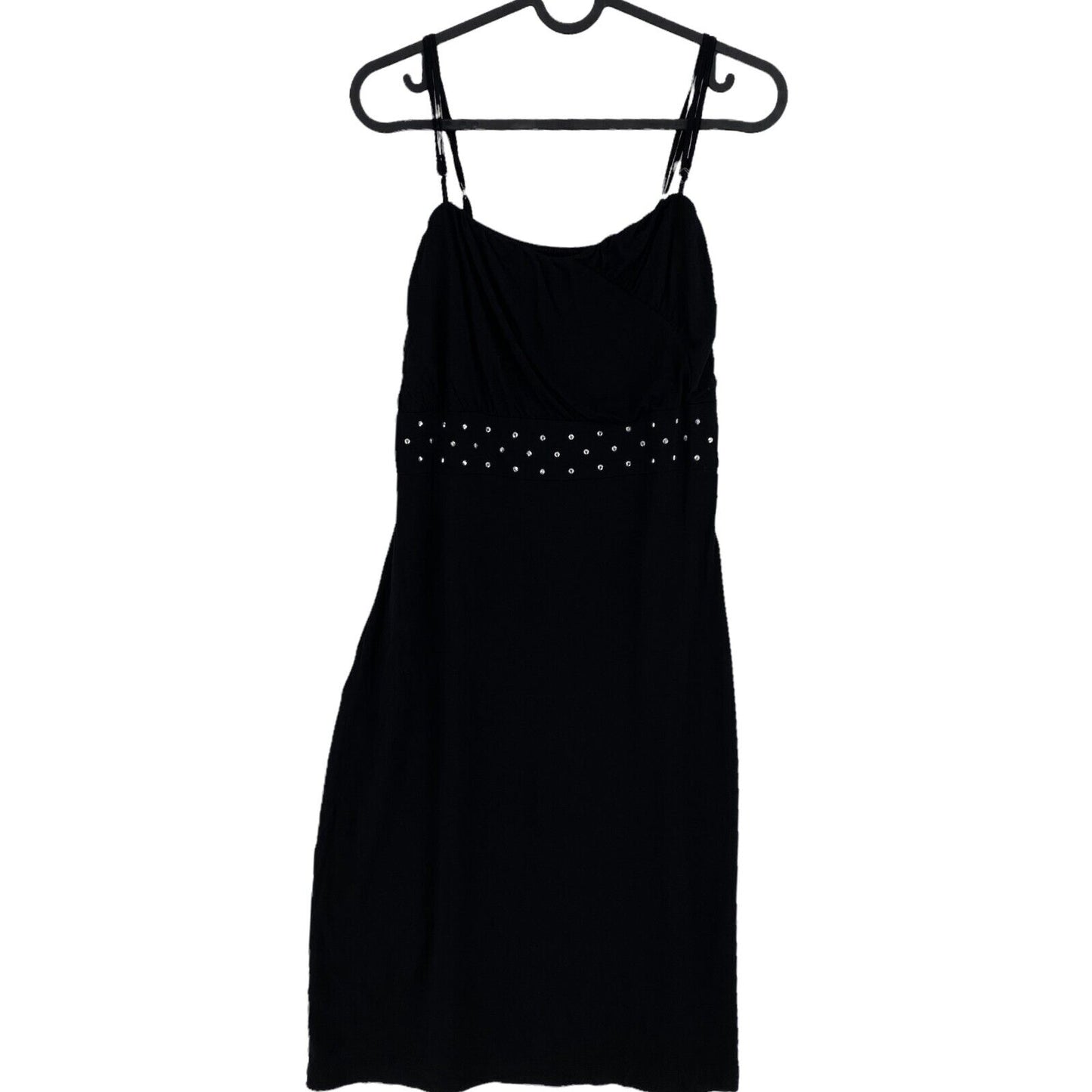 EVEN & ODD Black Sleeveless Round Neck Jersey Tank Dress Size M