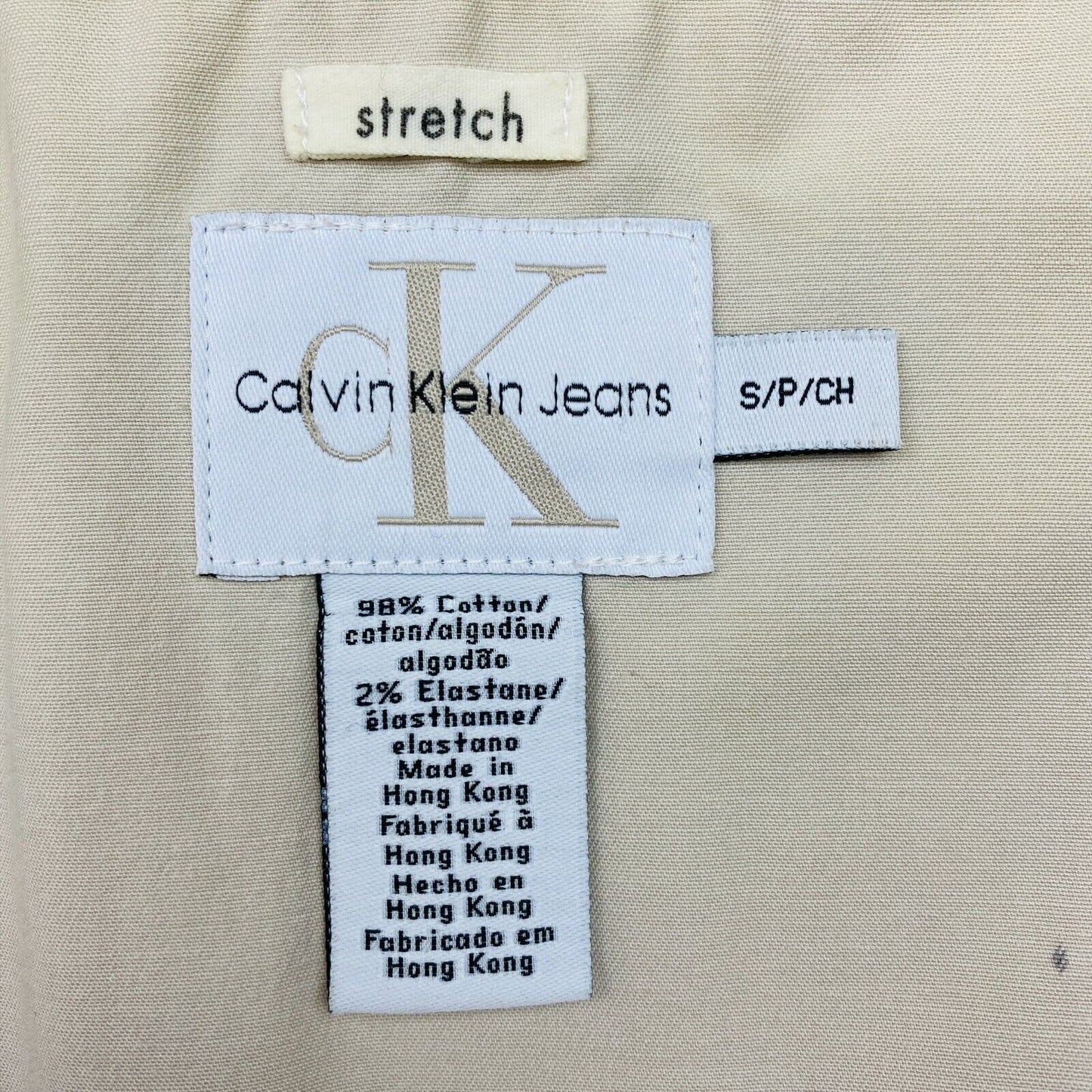 Calvin Klein Jeans Beige Cotton Blend Jacket Size S