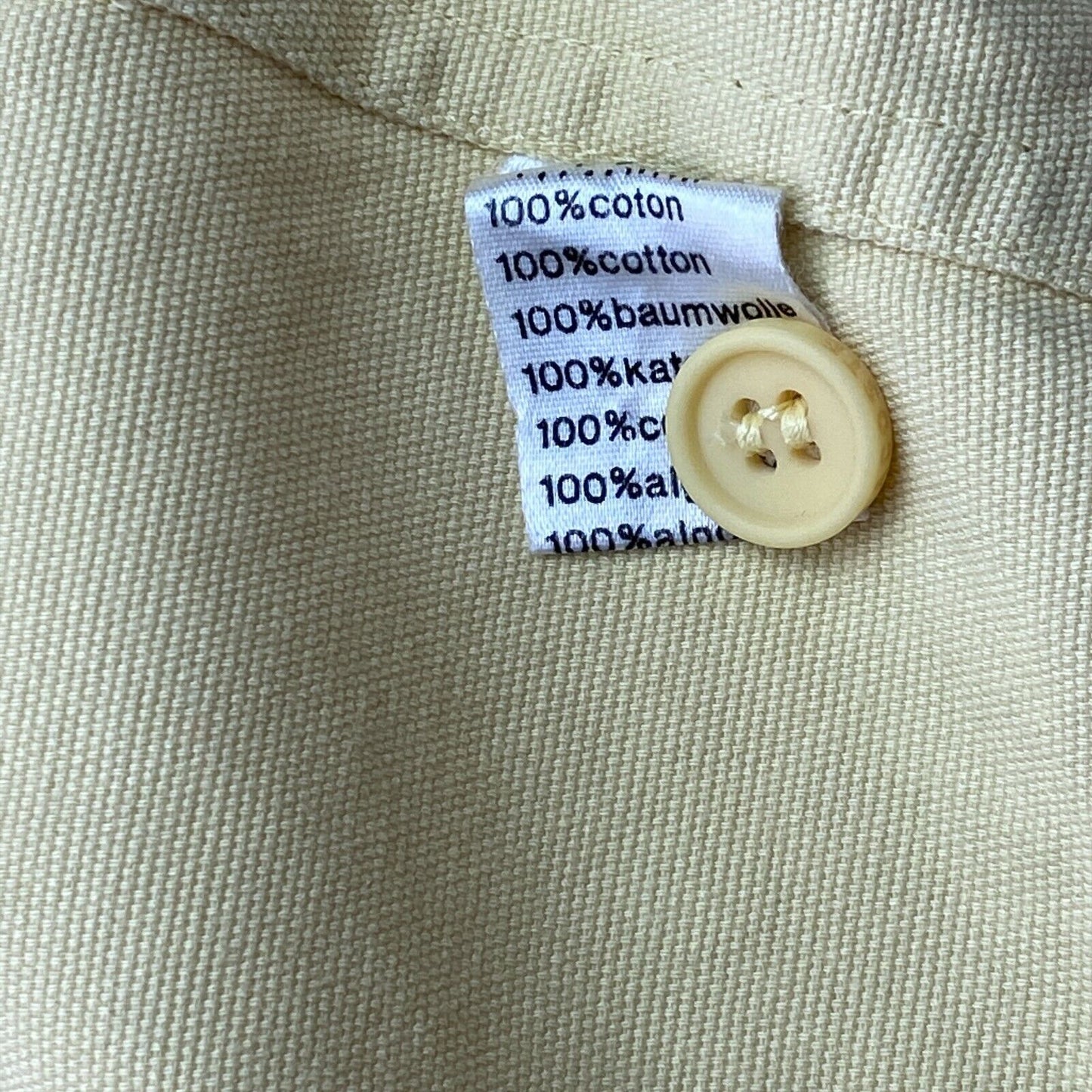 LACOSTE Pastel Yellow 100% Cotton Jacket Size FR 3 UK/US 40