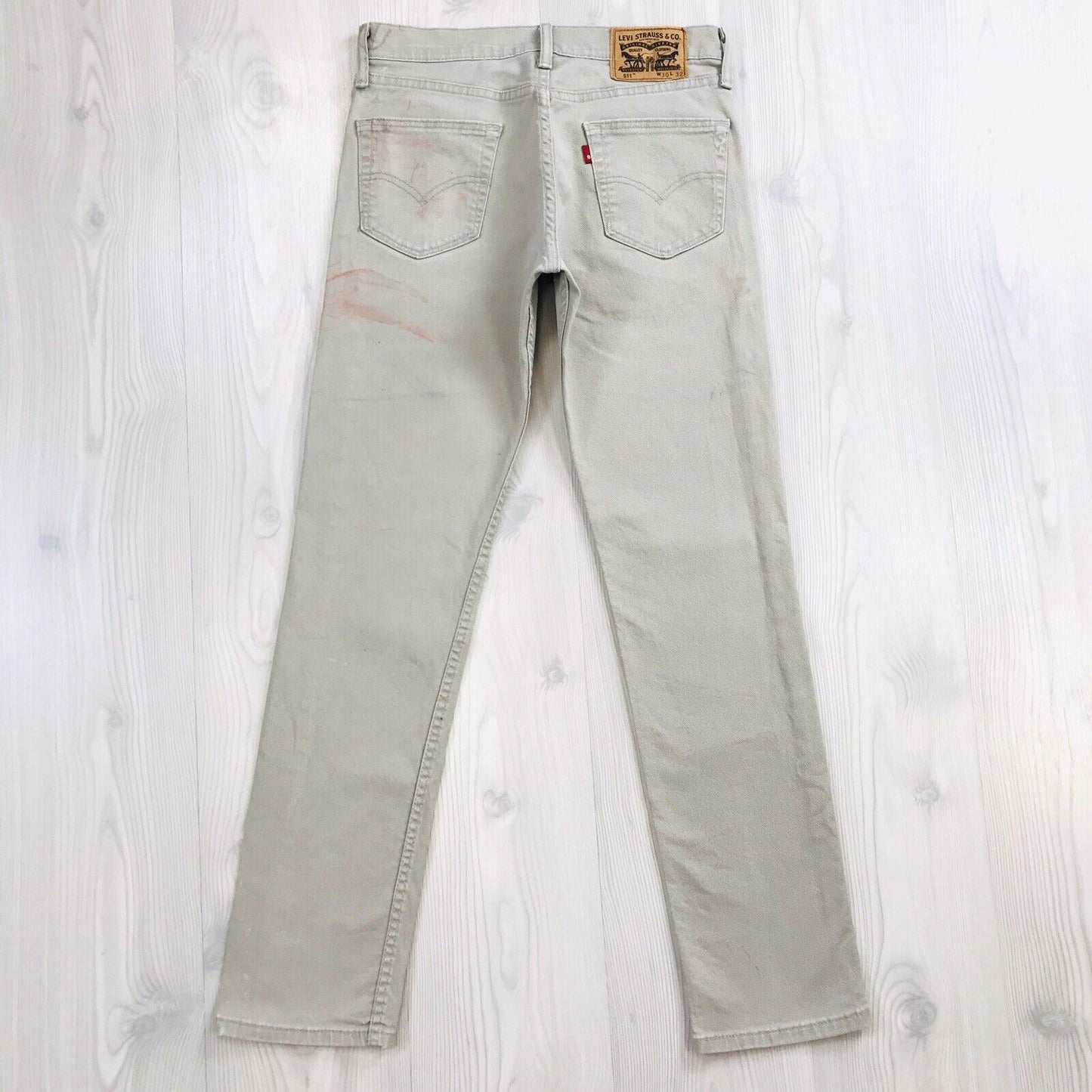 Levi's 511 Beige Stretch Slim Fit Jeans Size W30 L32