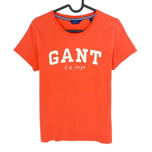 GANT Orange Logo Crew Neck T Shirt Size S