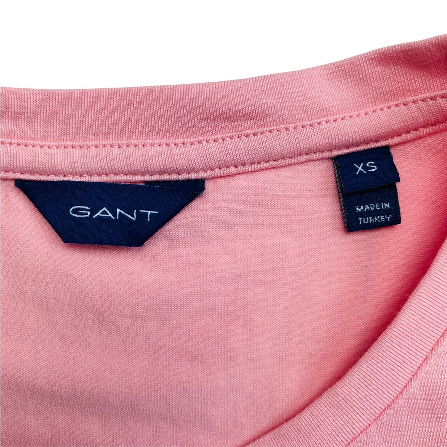 GANT T-Shirt mit Rundhalsausschnitt und kurzen Ärmeln, Rosa, Größe XS