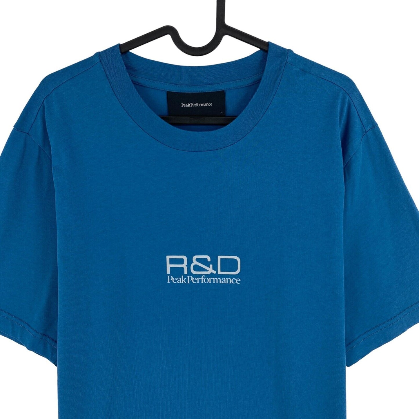 Peak Performance Blue R&D Scale Print Crew Neck Tee T-Shirt Size L