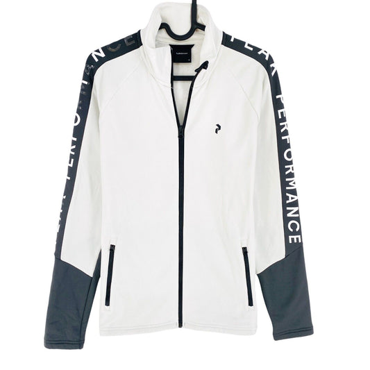 Peak Performance Women White Rider Zip Jacket Size M