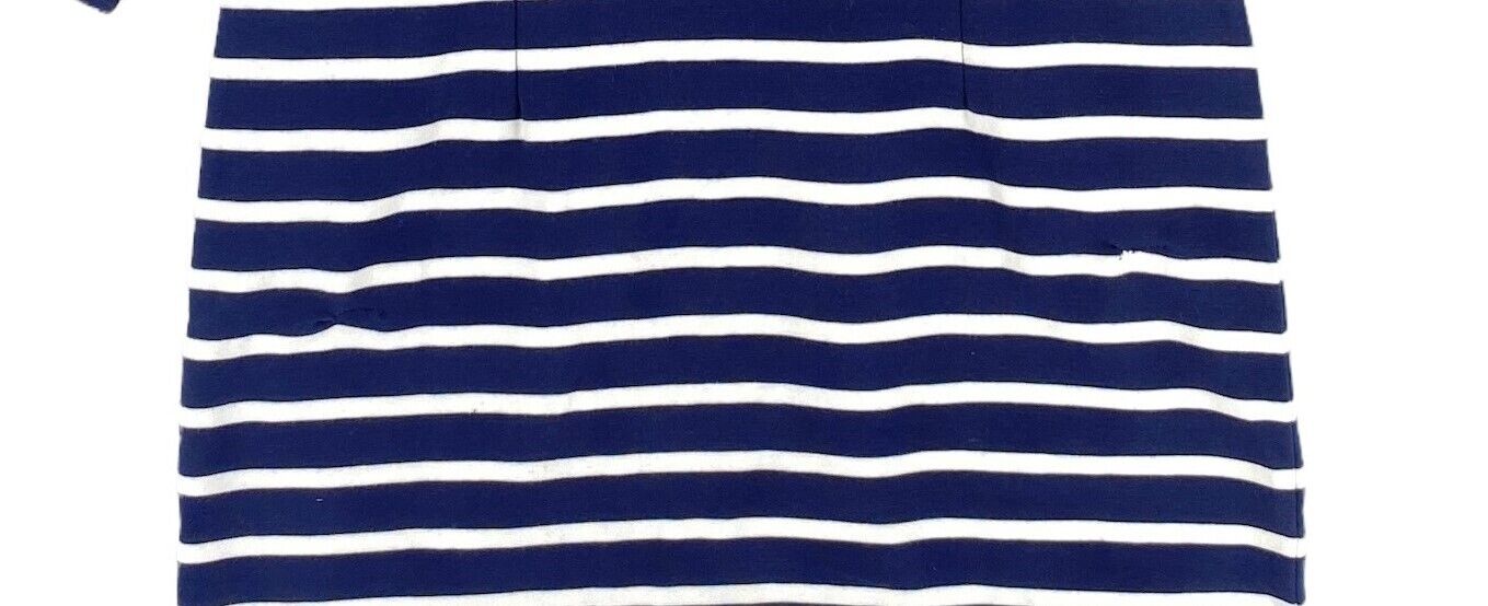 RRP €119 GANT Navy Blue Striped Jersey 3/4 Sleeves Dress Size S