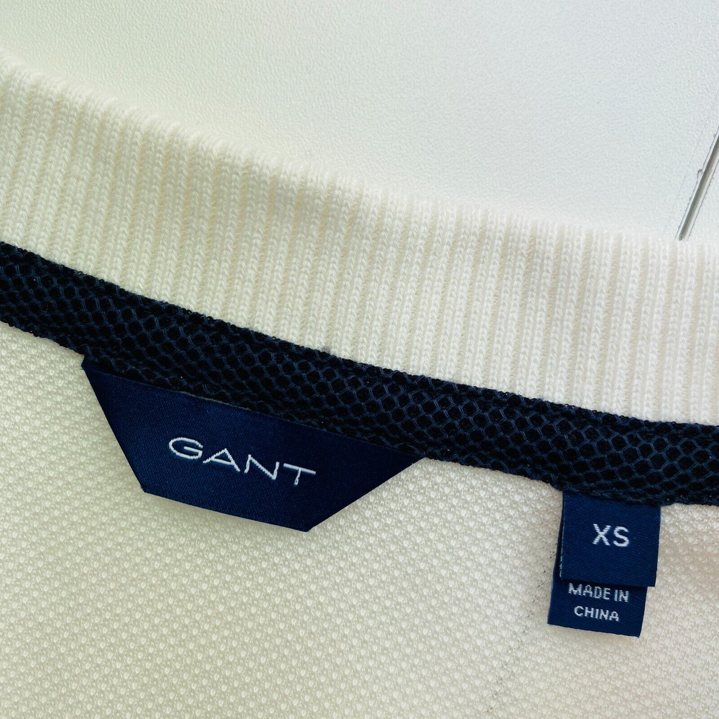 GANT Polo piqué Icon Rope blanc taille XS