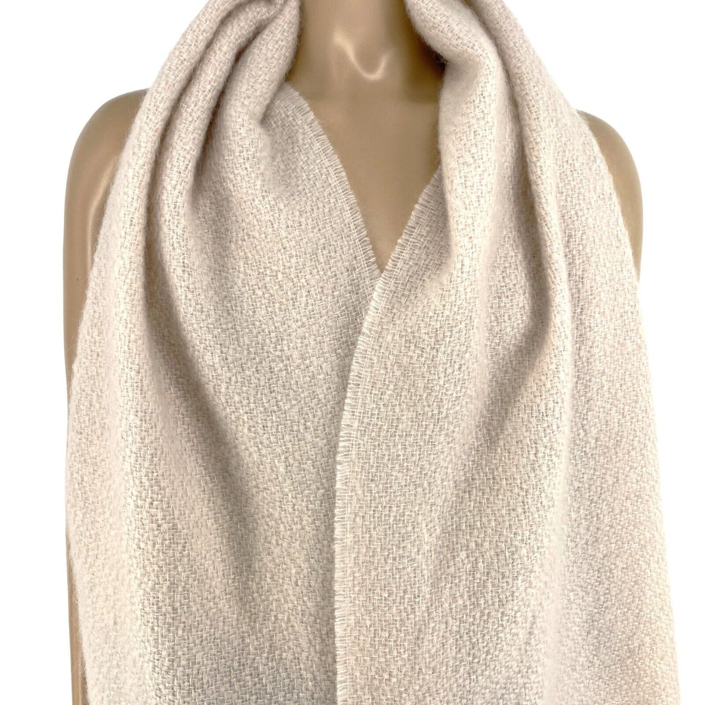 GANT Beige Grey Mohair Scarf Shawl