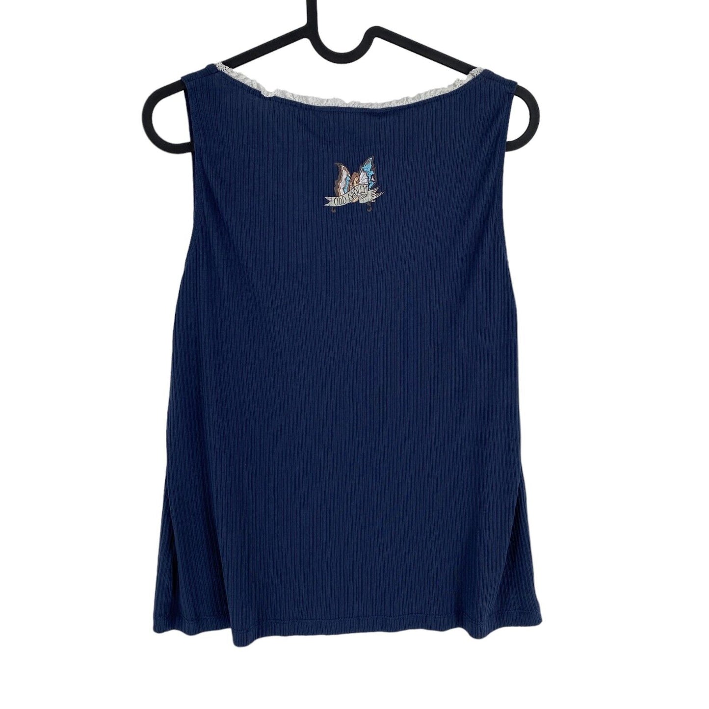 ODD MOLLY Women Navy Blue Take A Bow Tank Top Size 4 / XL