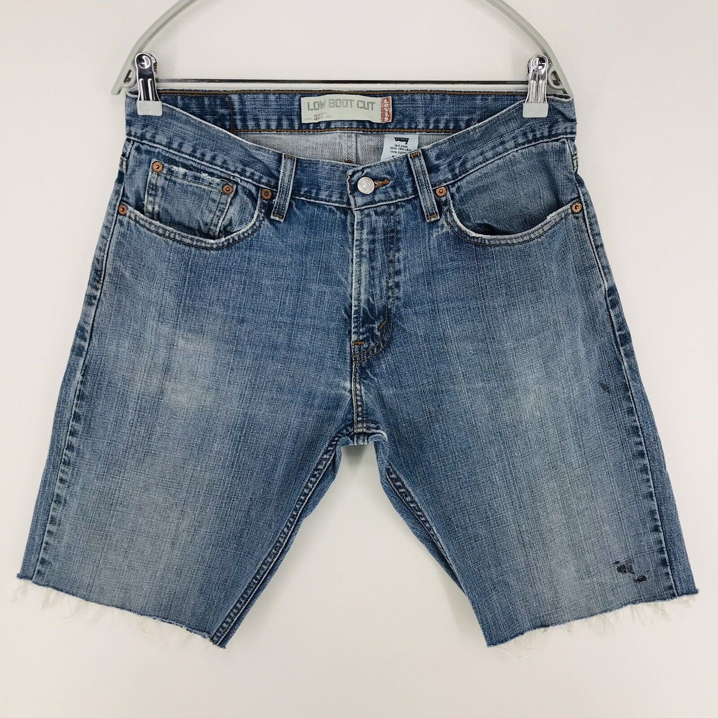 Vintage Levi's 527 Custom Made Blue Regular Fit Cut-Off Denim Shorts W33