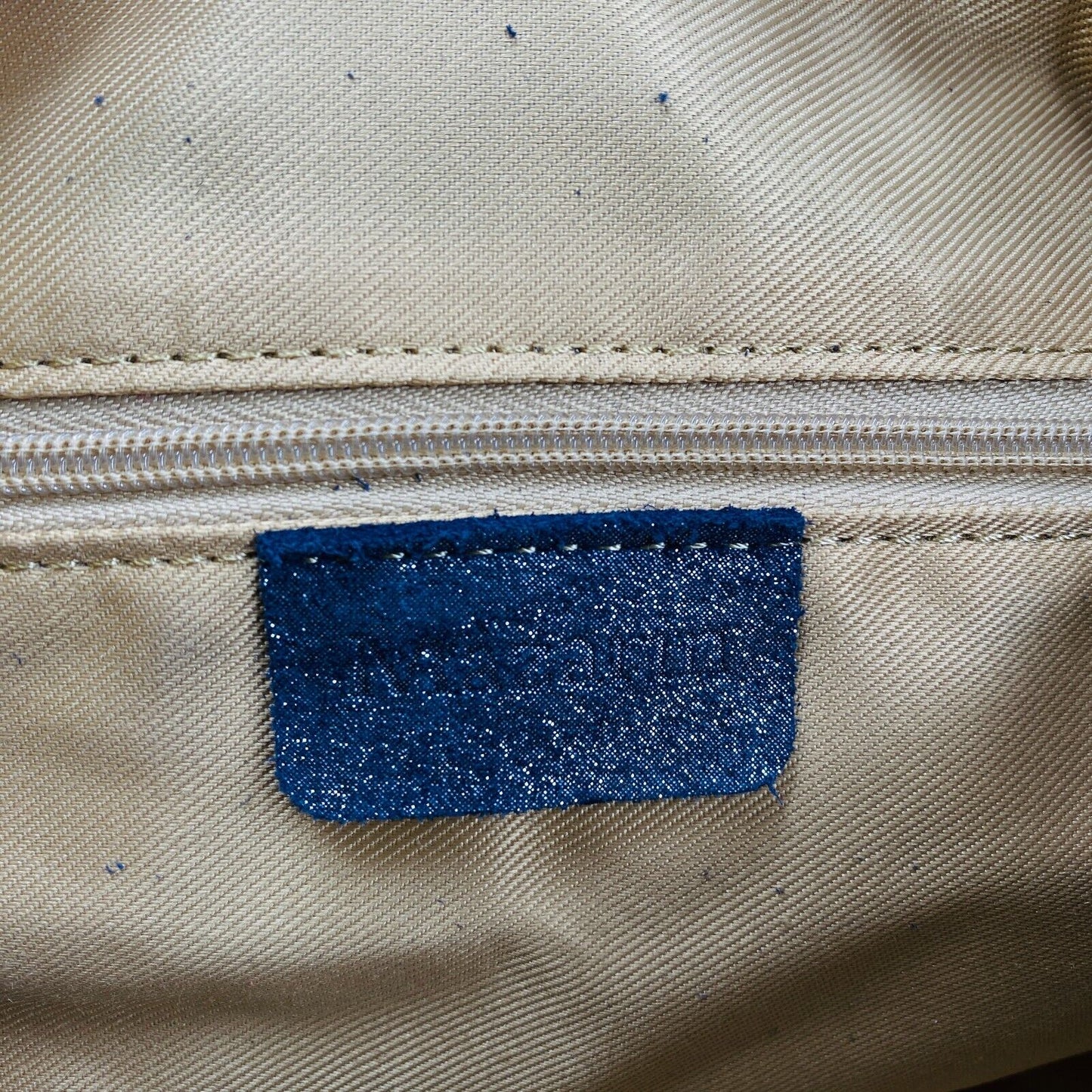 MAZARIN Sac à main en cuir suédé pailleté bleu marine Sac à main Sac à bandoulière