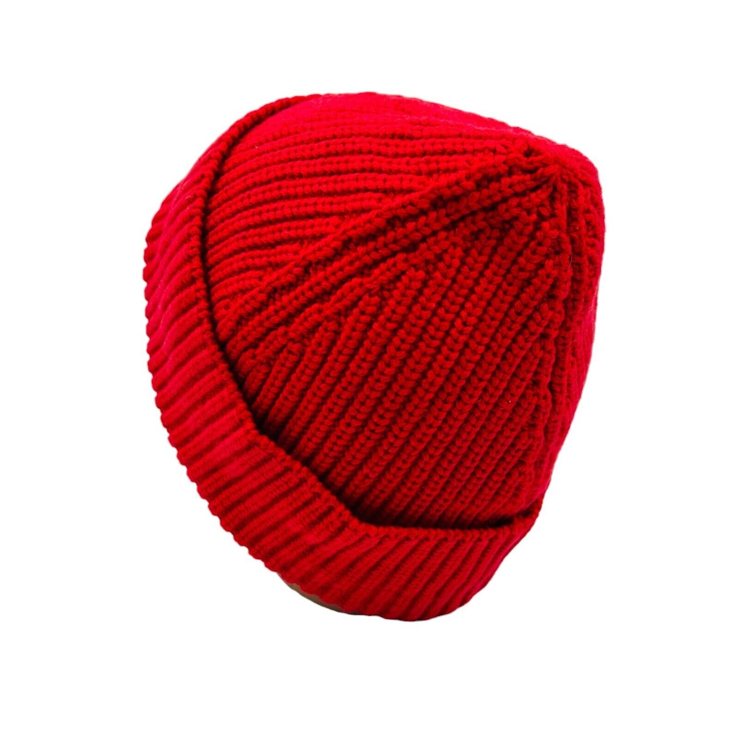 GANT Red Cotton Wool Blend Knit Beanie Hat One Size