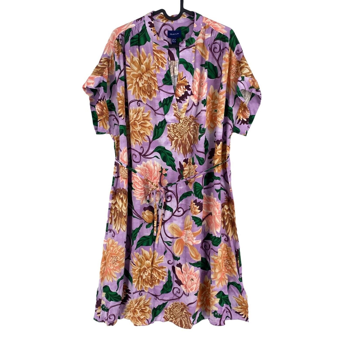 GANT Women Purple Dahlia Print Kaftan Dress Size EU 36 UK 8 US 6