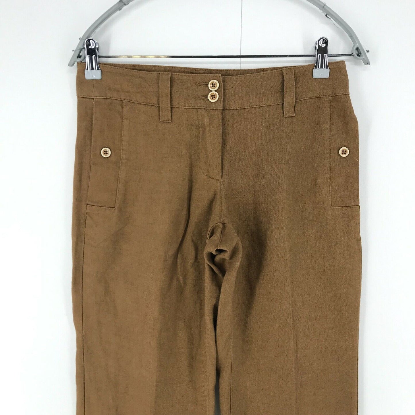 UNITED COLORS OF BENETTON Women Brown Regular Straight Fit Trousers EUR 38 W29