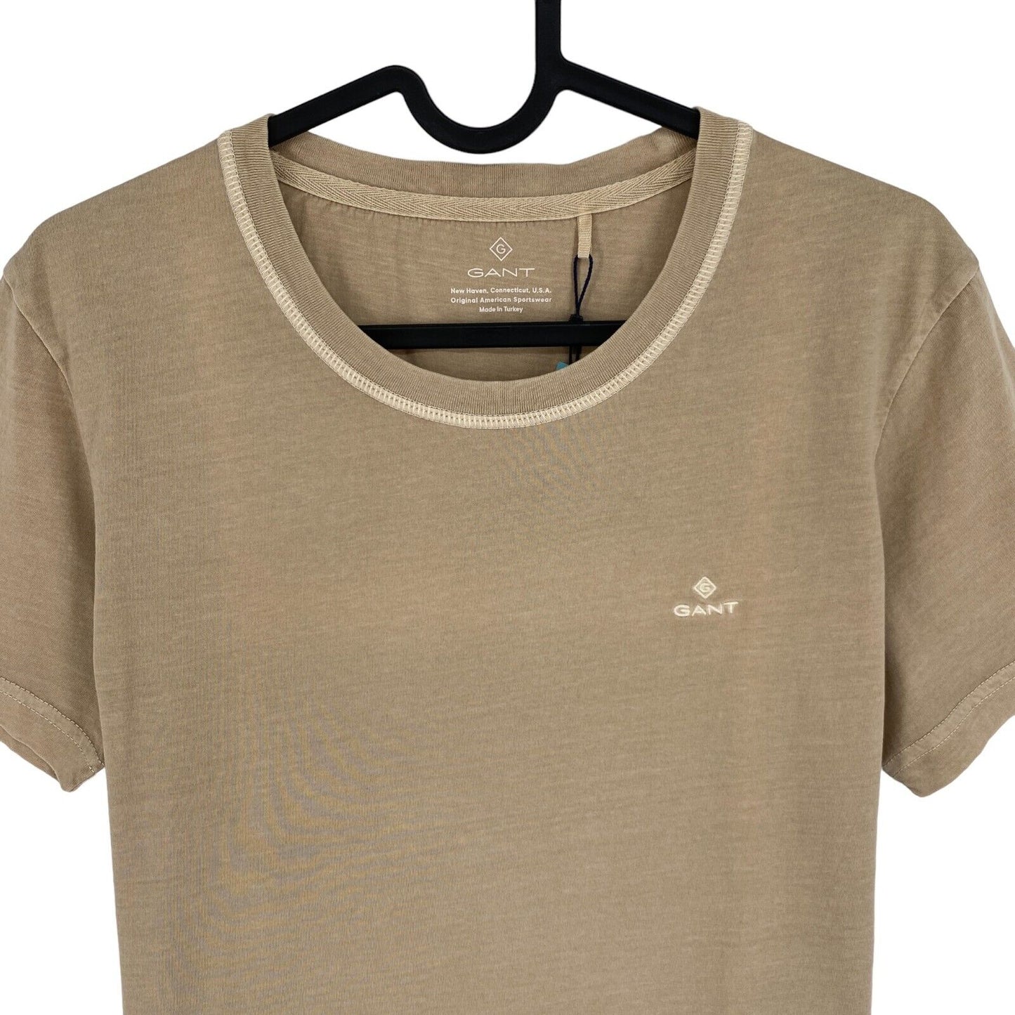 GANT T-shirt à col rond délavé au soleil marron taille XS