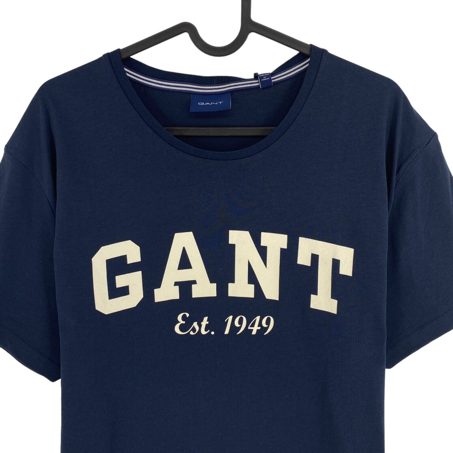 GANT T-shirt à col rond avec logo bleu marine Taille L