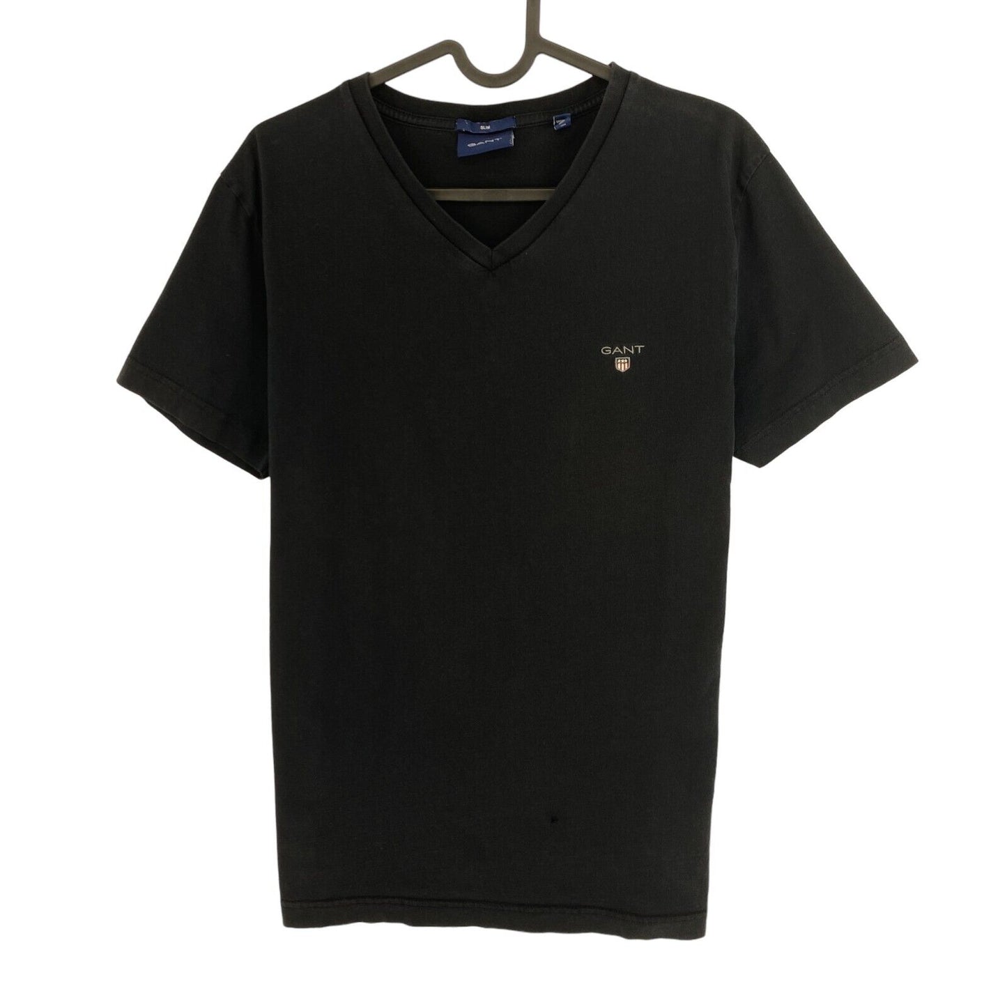 GANT Black Original Slim Fit V Neck T Shirt Size M