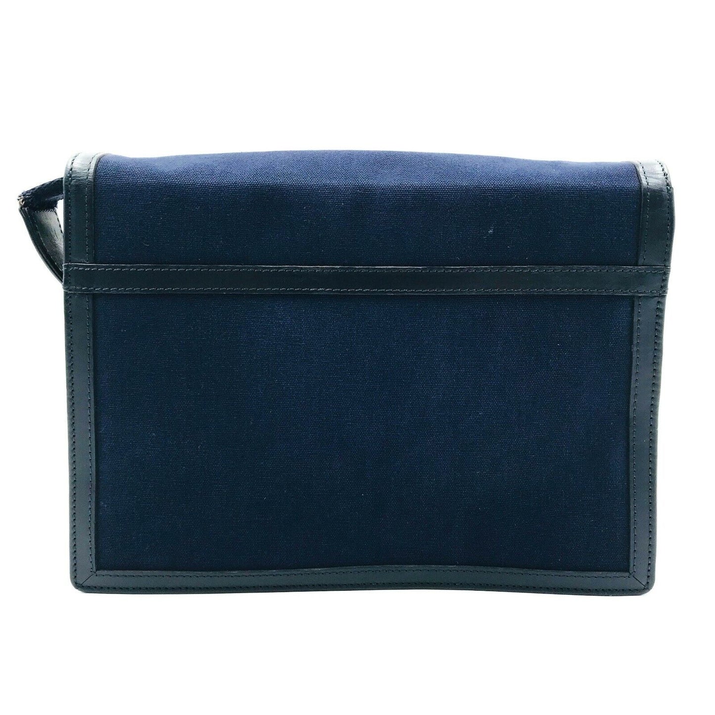 GANT Women's Black & Navy Blue Leather / Canvas Shoulder Bag