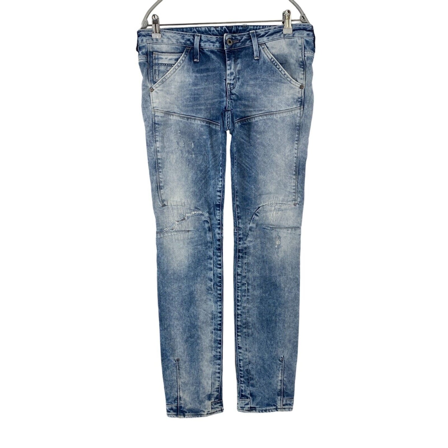 G-STAR MC 5620 Women Blue Slim Tapered Fit Distressed Jeans W29 L32