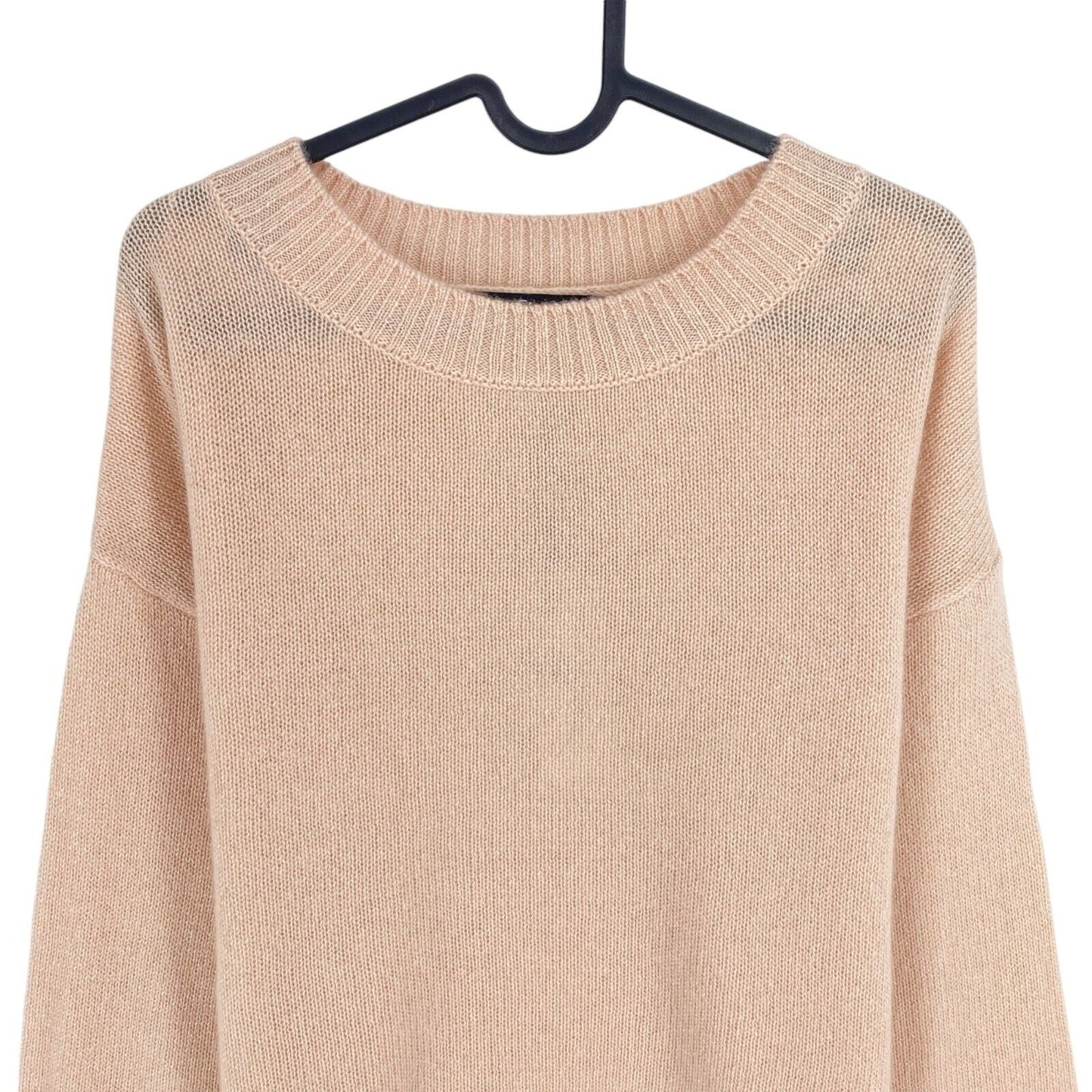 Etam Women Light Pink Cashmere Crew Neck Sweater Jumper Pullover Size L