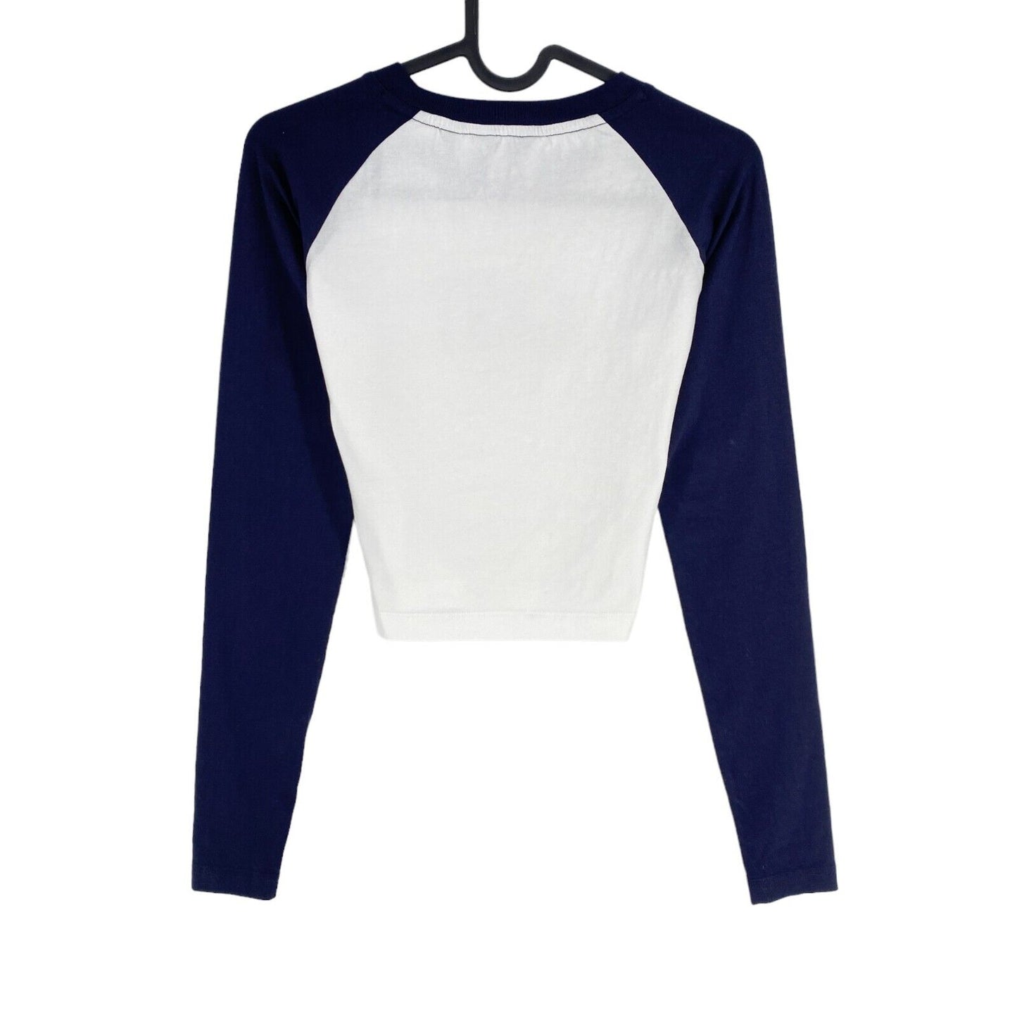 GANT Girls White Cropped Contrast Long Sleeve Top Size 13-14 Years 158/164 cm