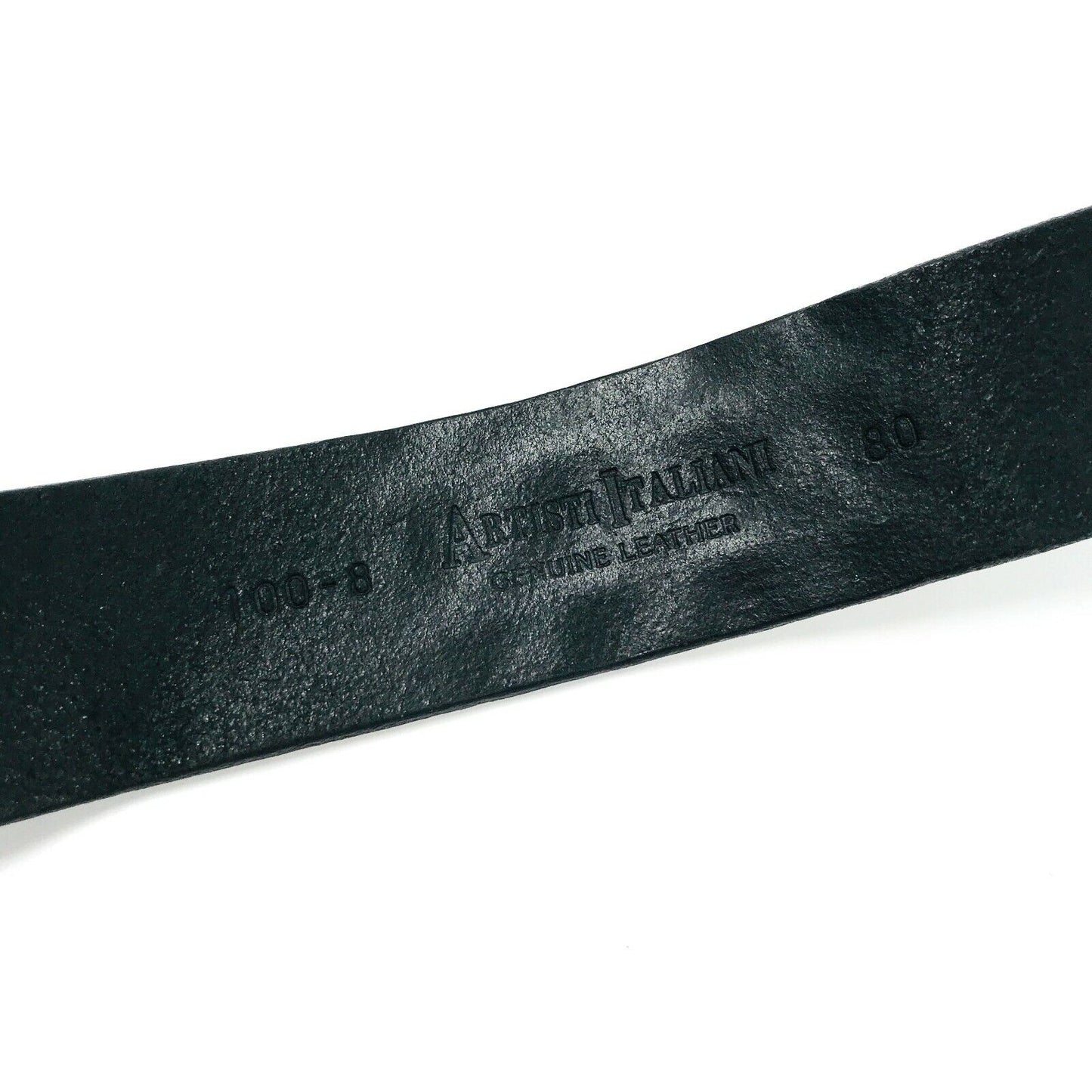 Artisti Italiani Black Genuine Leather Belt Size 80 85 cm