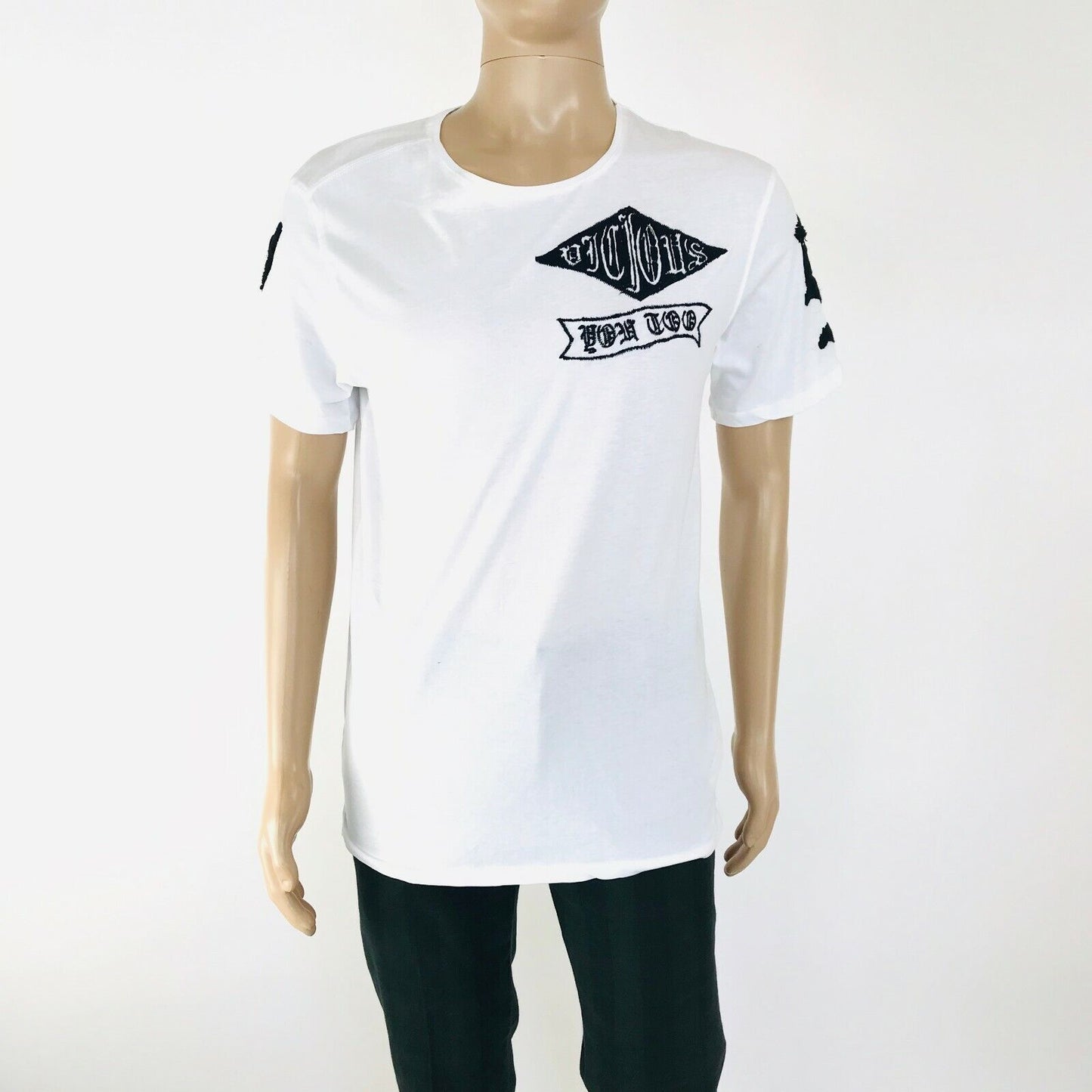 ZARA Men's White Crew Neck T-Shirt Top Size S / M