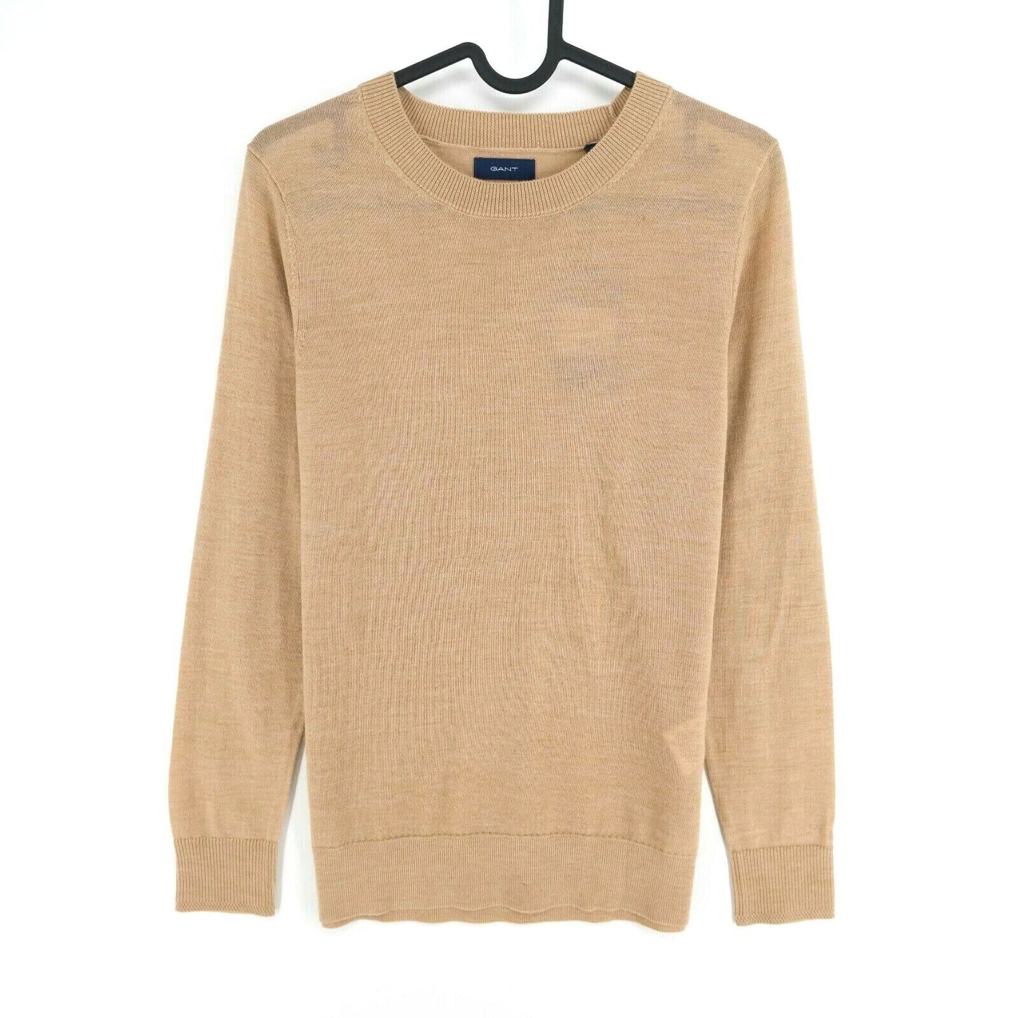 GANT Light Brown Crew Neck 100% Wool Size XS