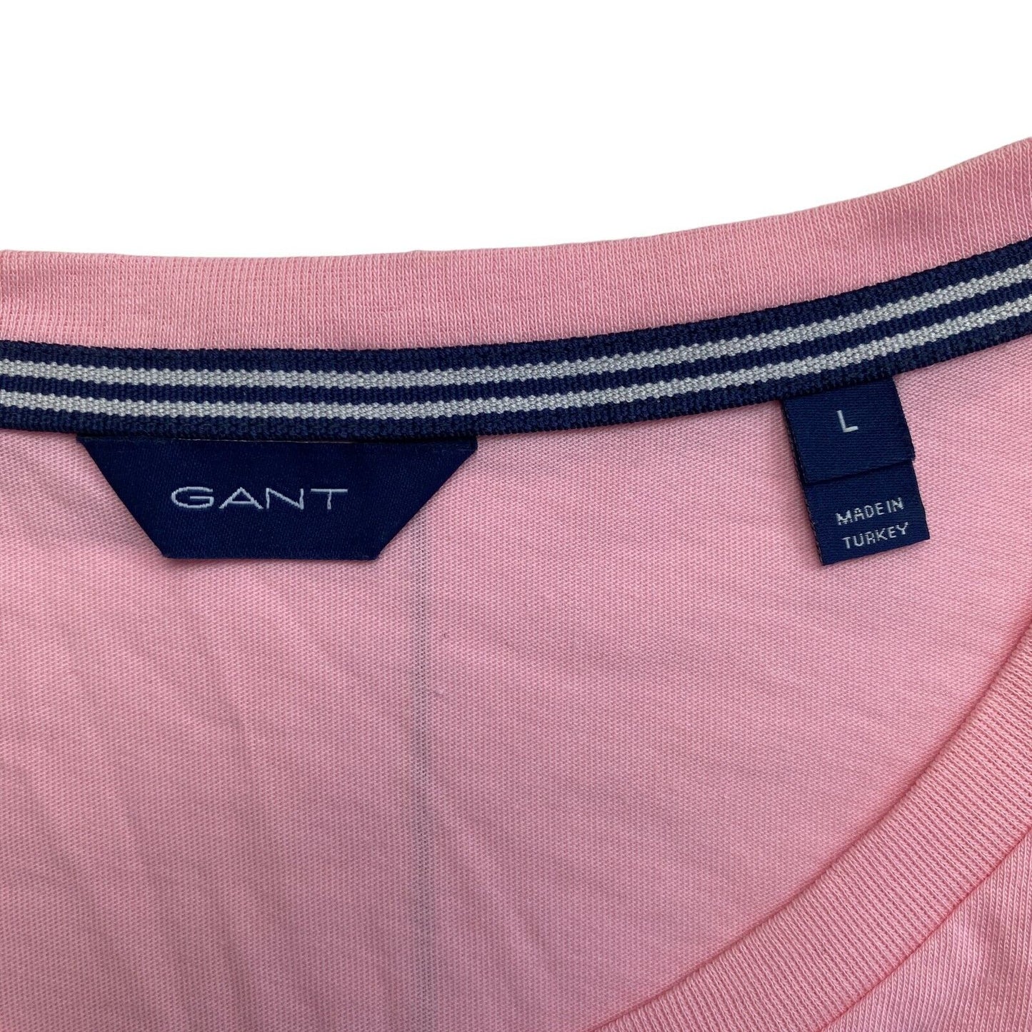 GANT T-Shirt mit Rundhalsausschnitt und Logo, Pink, Größe L