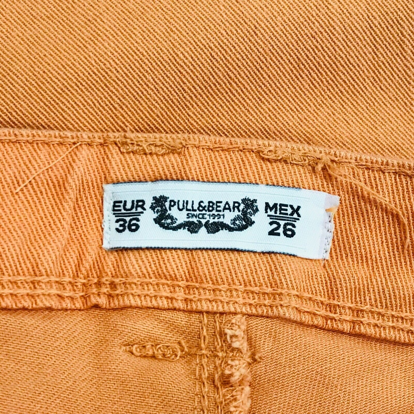 PULL&BEAR Women's Orange Slim Fit Jeans Size EUR 36 UK 8 W26